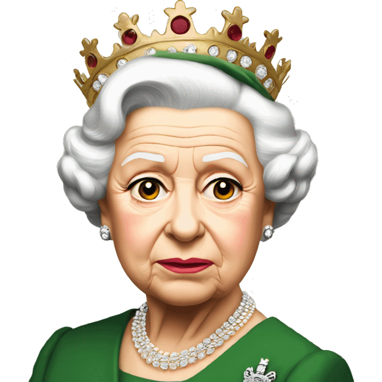 queen Elizabeth II young sad emoji