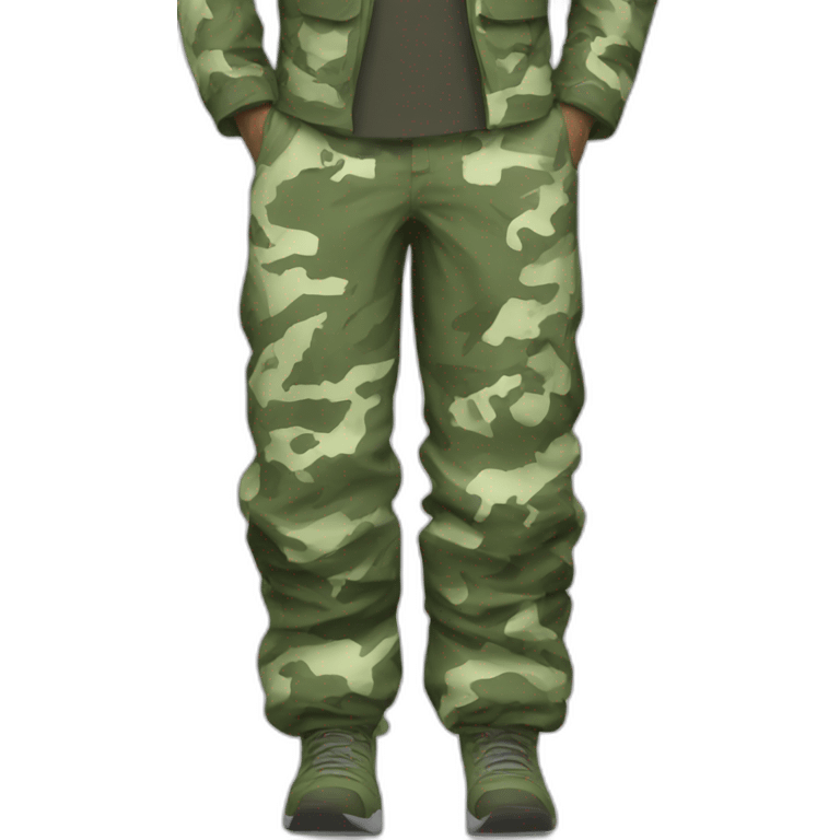 futuristic Digital Camouflage Pants armored emoji