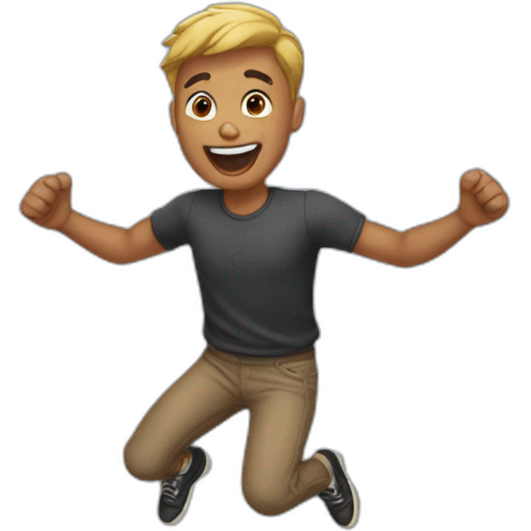 Gay guy jumping emoji