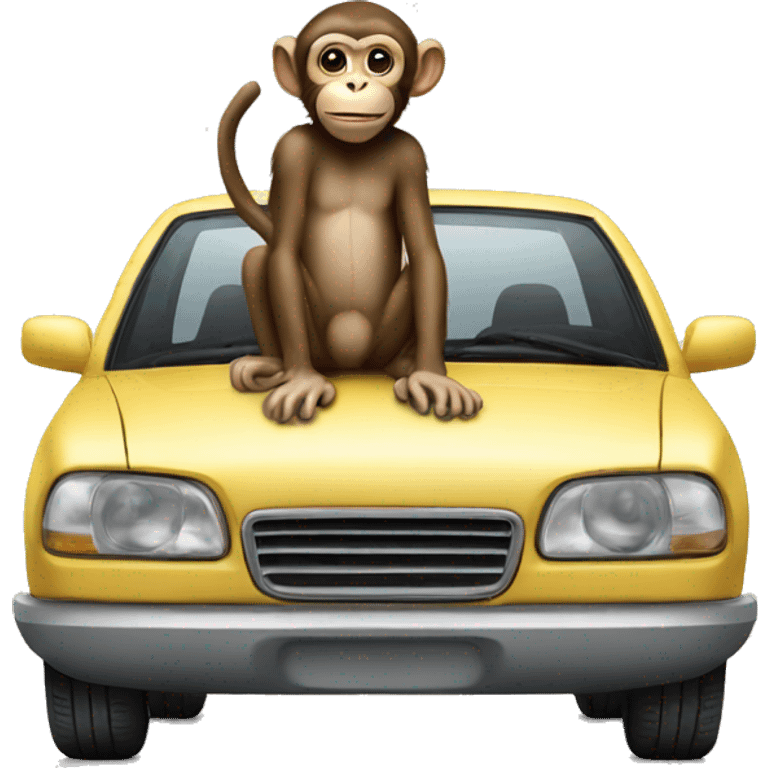 monkey on a car emoji