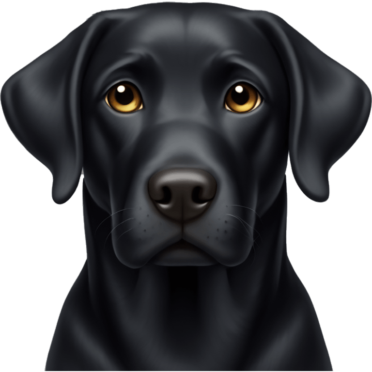 black labrador with lopsided ear emoji