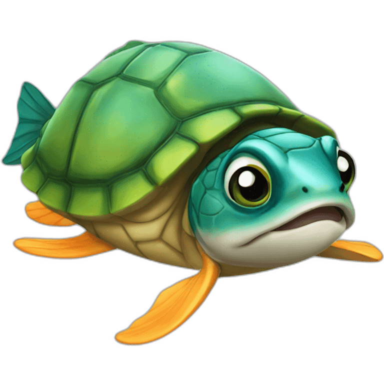 Poisson sur tortue emoji