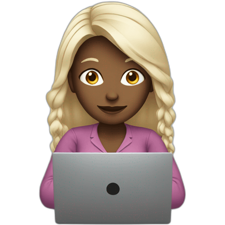 Women with laptop emoji