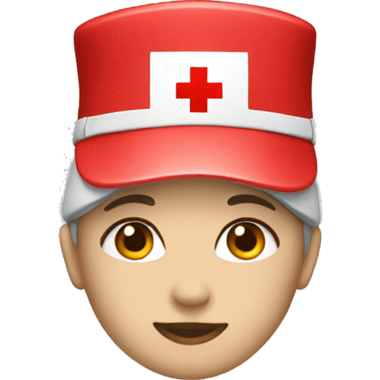 nurse cap red cross emoji