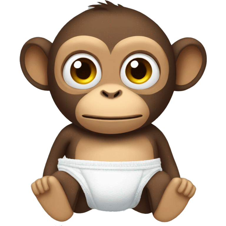 Monkey in a diaper  emoji