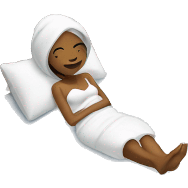 women chilling in bed emoji