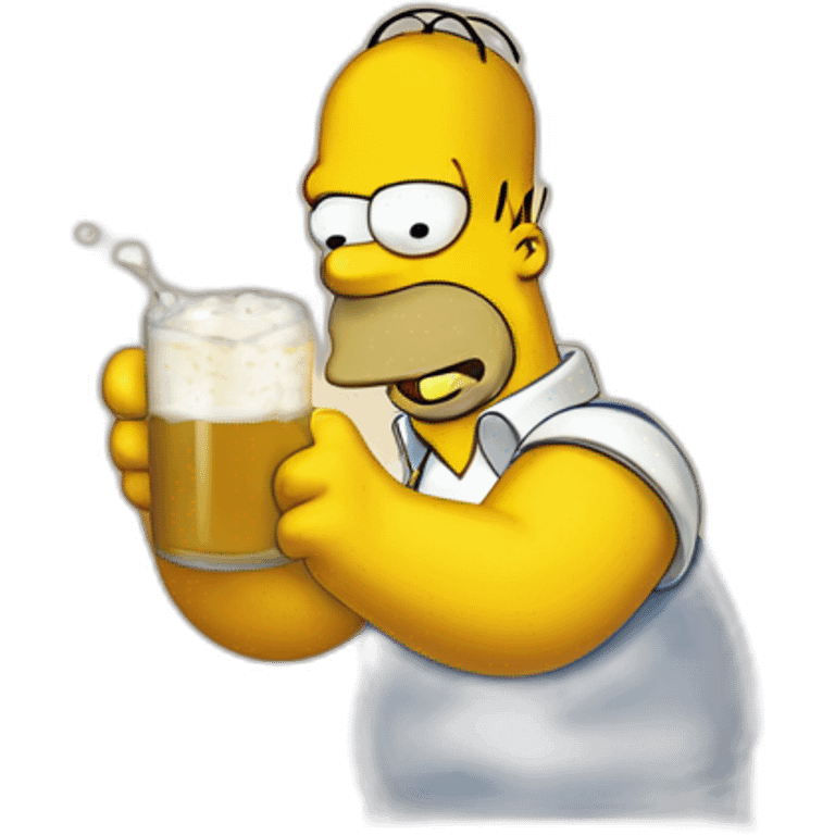 Homer Simpson qui mange une planche de bois emoji