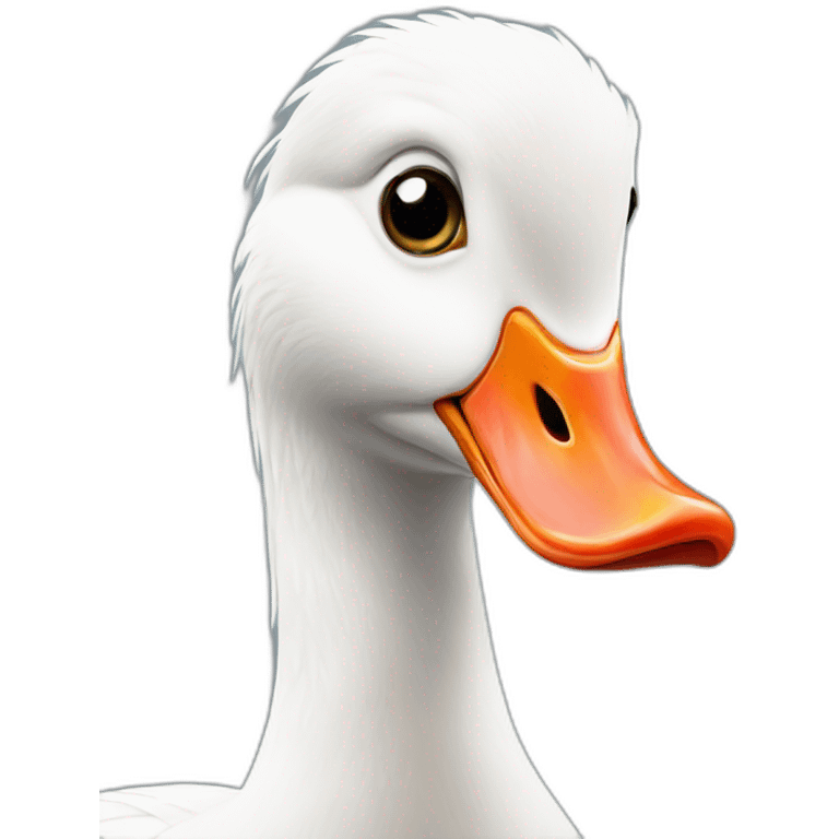 curious white goose emoji