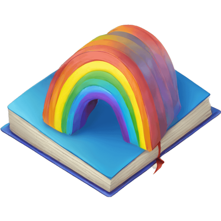 Open book with rainbow emoji