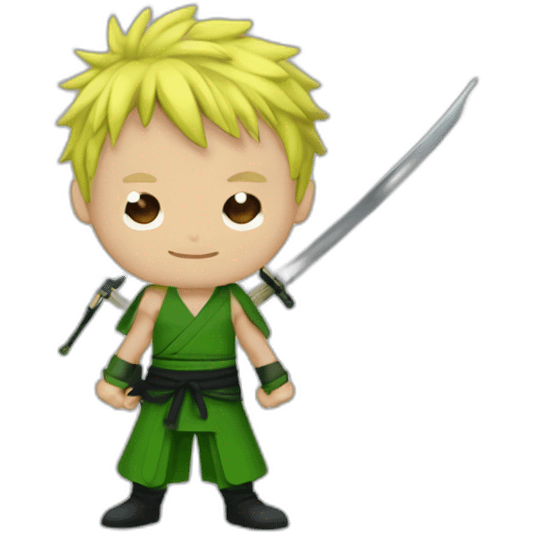 Zoro avec trois sabre emoji