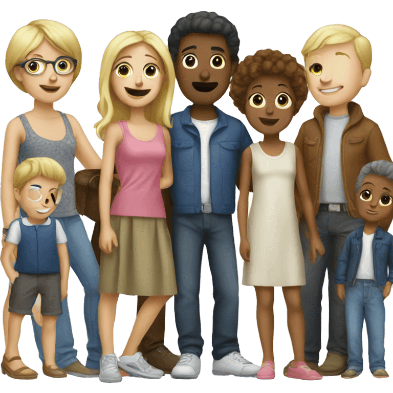 modern french family emoji