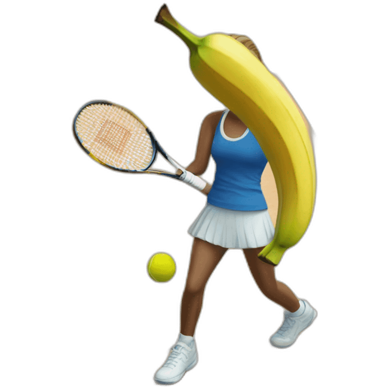 Banana won a tennis tournament emoji