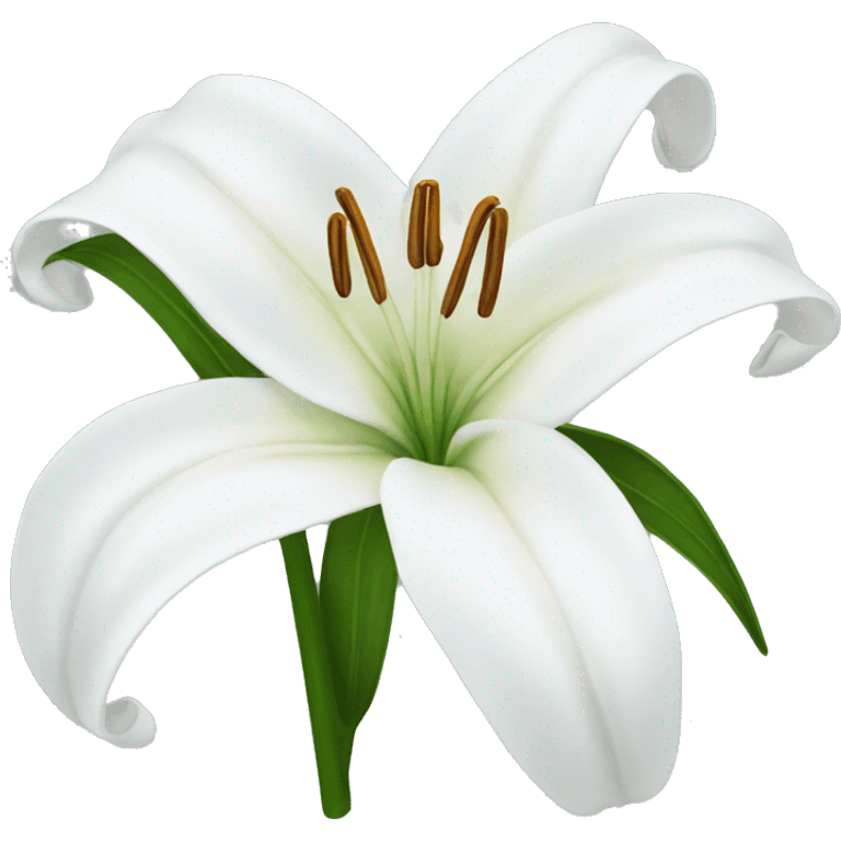 White lily  emoji