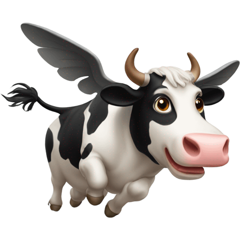 Flying cow emoji