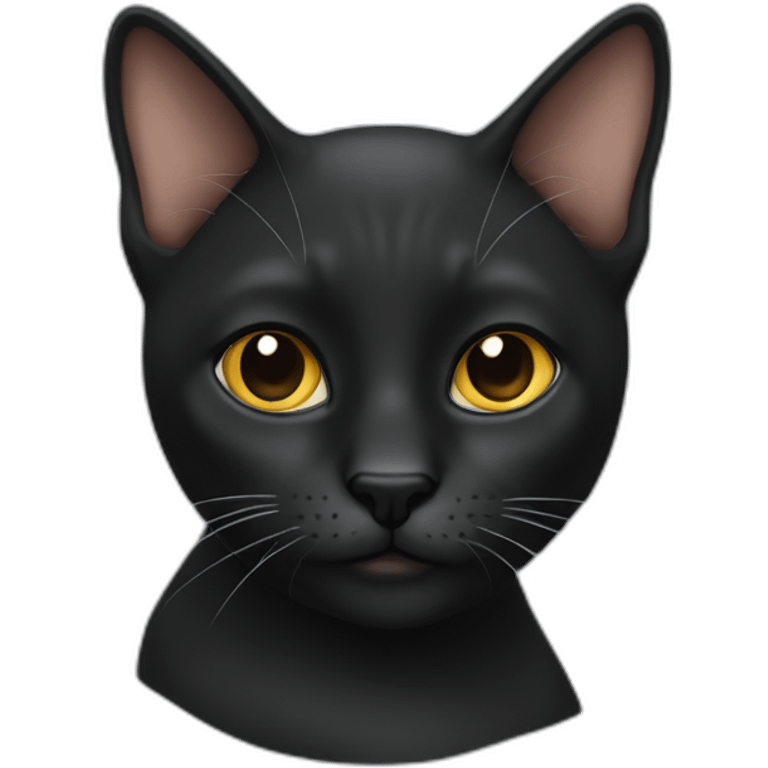 black face simaese cat emoji