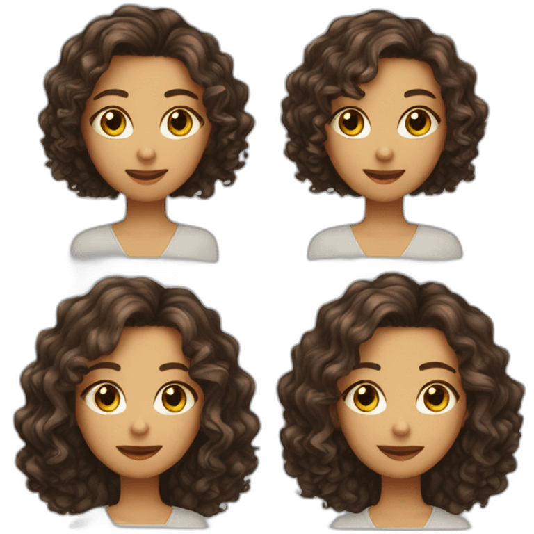 girl with long curly hair under a bob and fair skin под каре и светлой кожей emoji