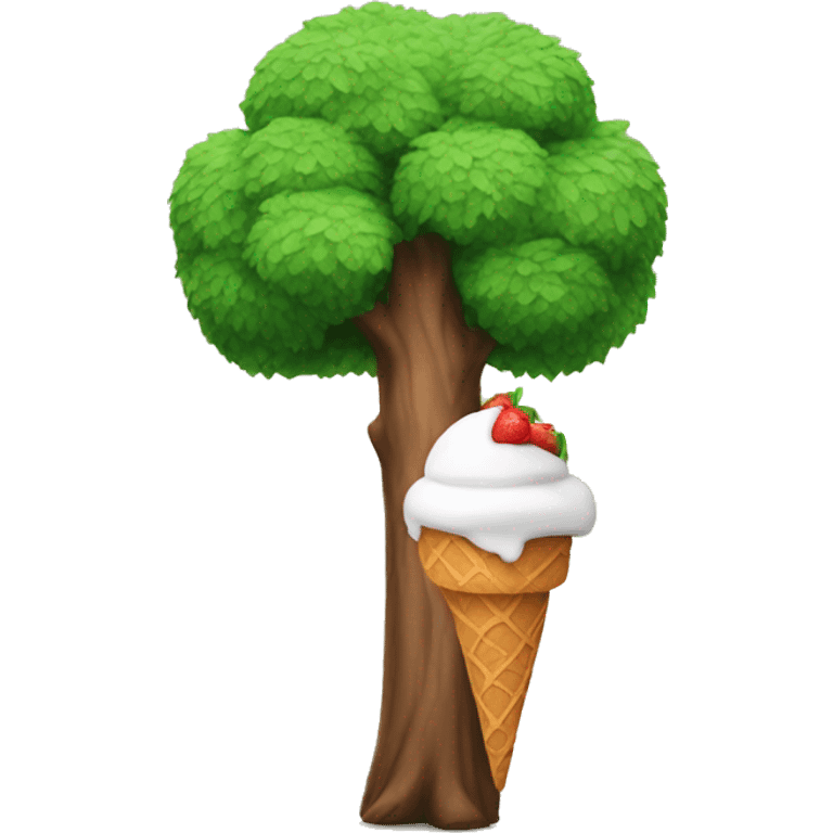 Tree holding icecream emoji