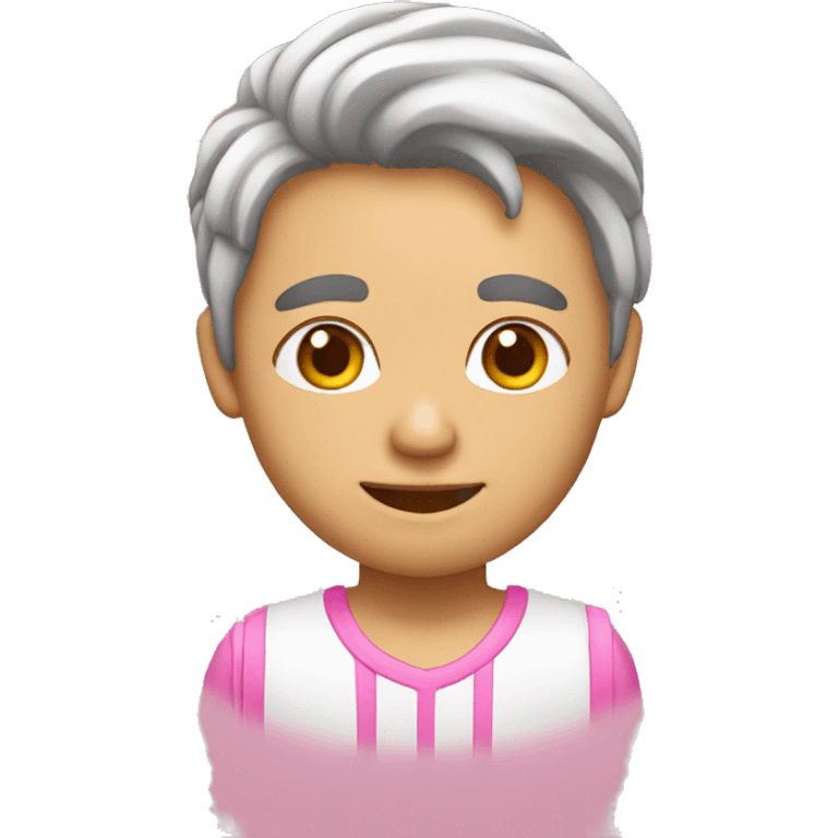 menino com cabelo rosa  emoji