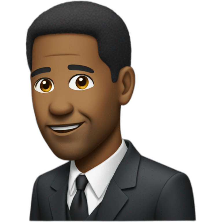 actor Denzel Washington wearing suit emoji