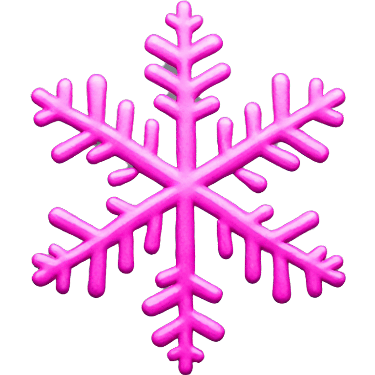 hot pink snowflake  emoji