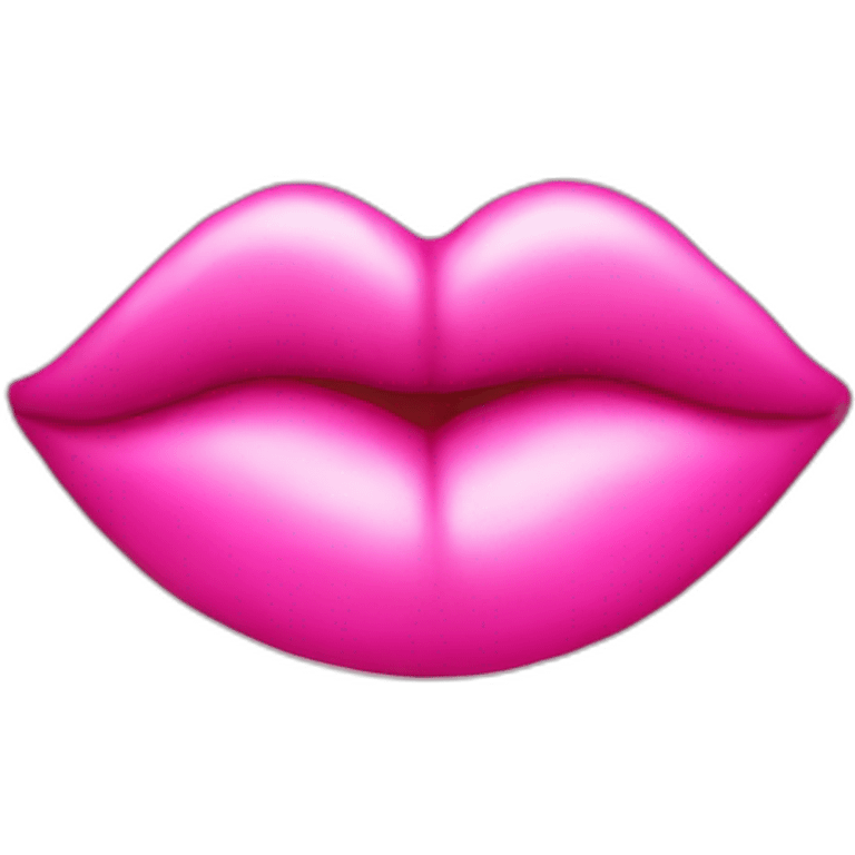 Pink kiss emoji