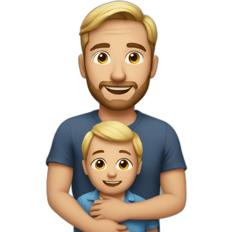 Essex man holding a toddler emoji