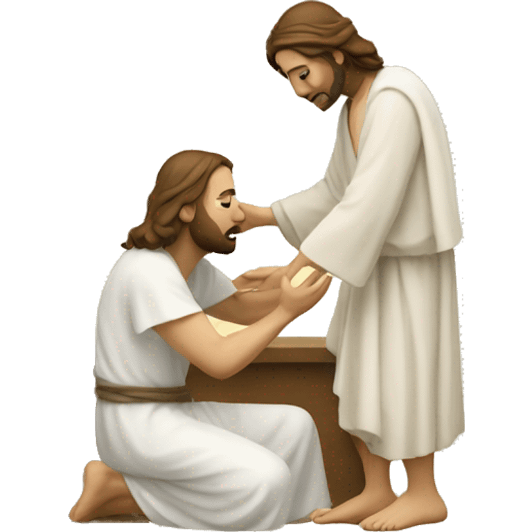 Jesus healing a blind guy emoji