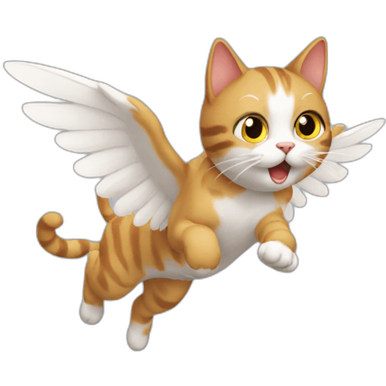 Cat flying emoji