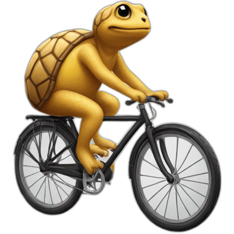 Turtul on a bicycle emoji