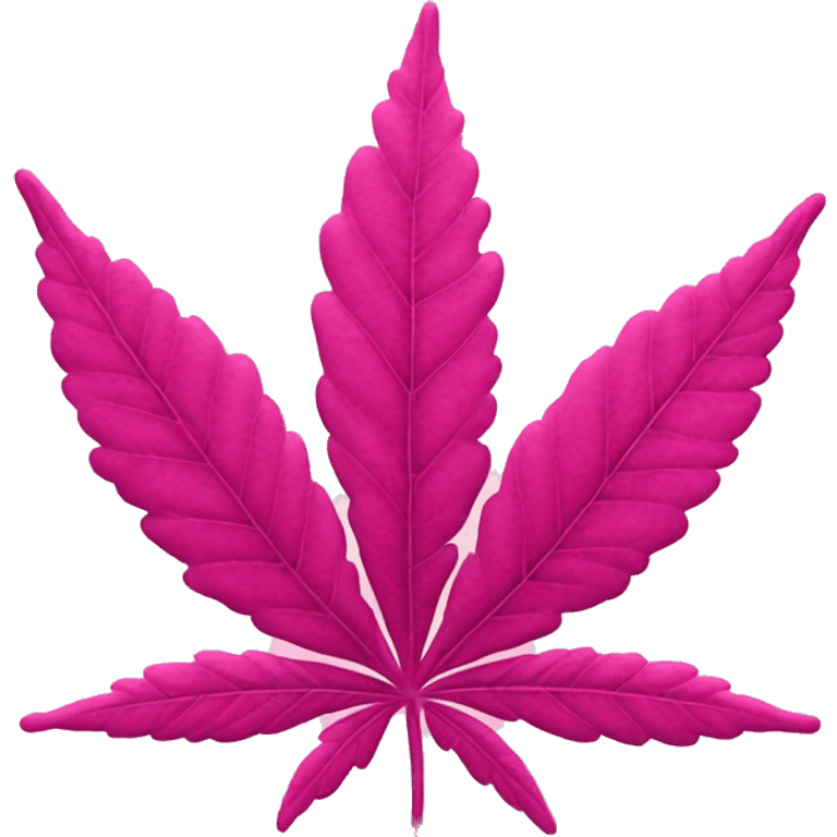 Pink marijuana leaf emoji