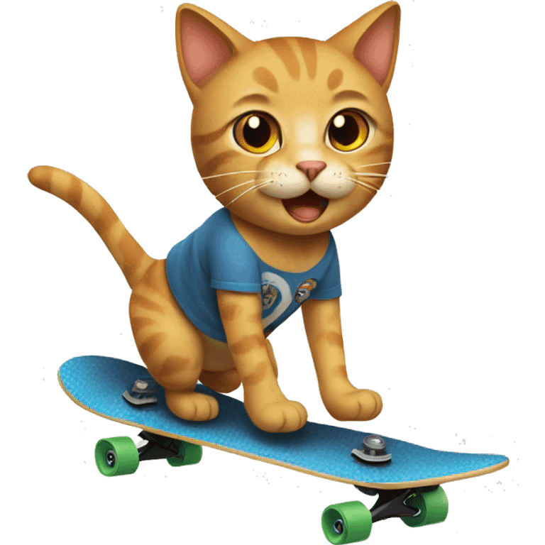 Cat riding a skateboard  emoji