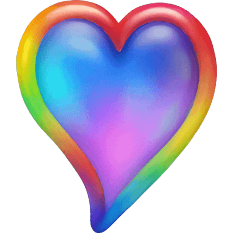 Multicolored aura heart  emoji