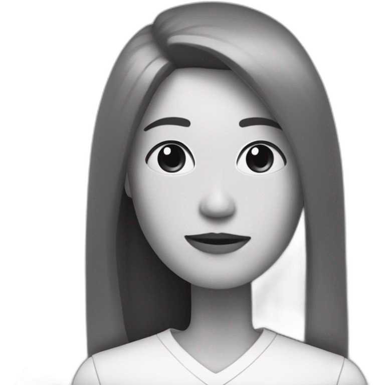 Goto blanco y negro emoji