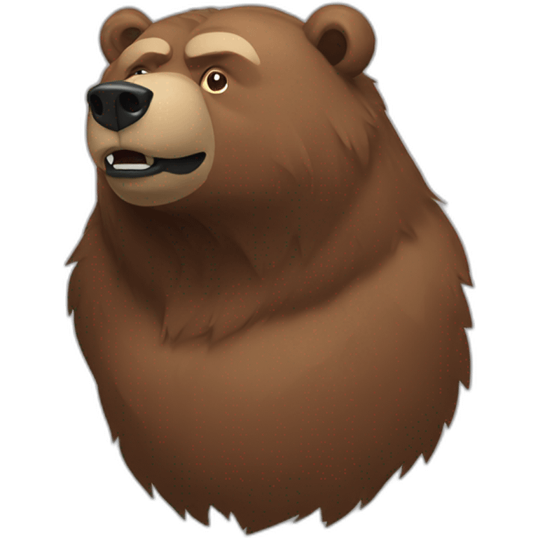 Grizzly musclé emoji