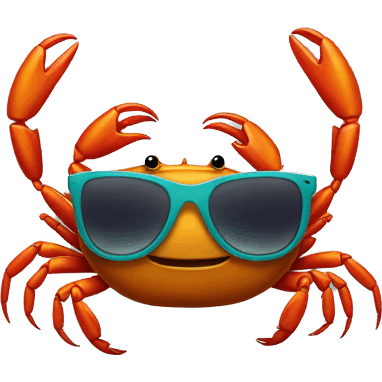 Crab in sunglasses emoji