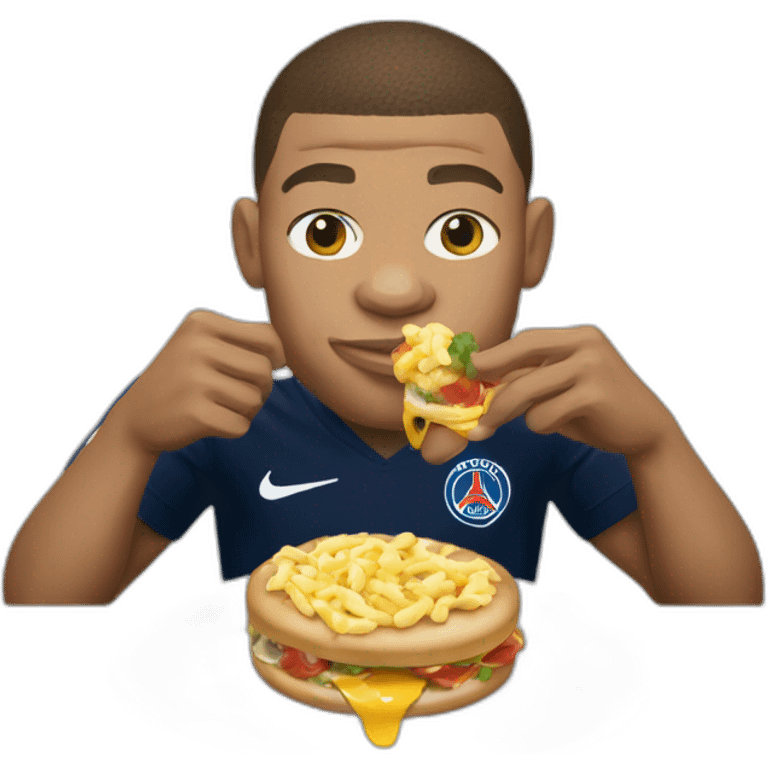 Kylian mbappé eating emoji