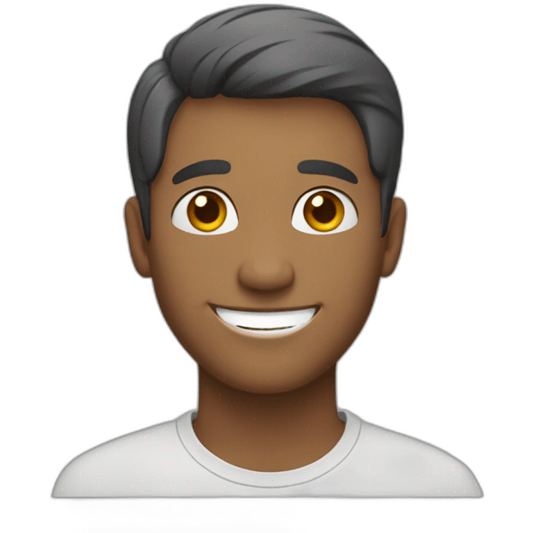 smiling man with short hair emoji