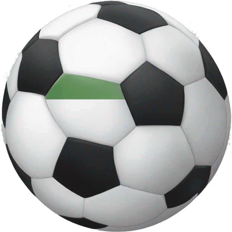 a soccer ball with mía les emoji