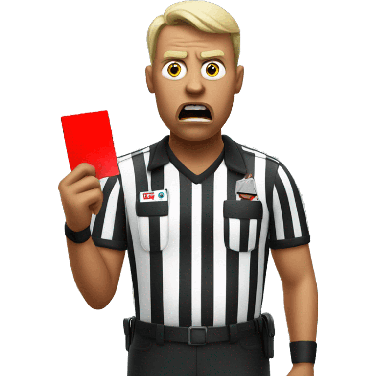 angry referee holding red card emoji