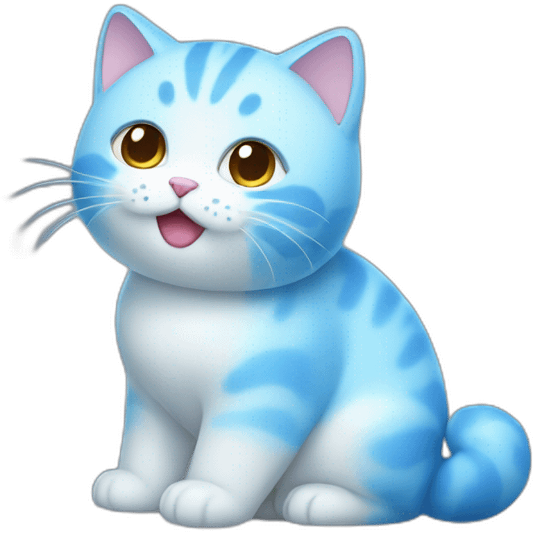 blue mochi cat emoji