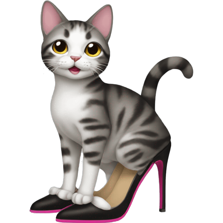 cat wearing heels emoji