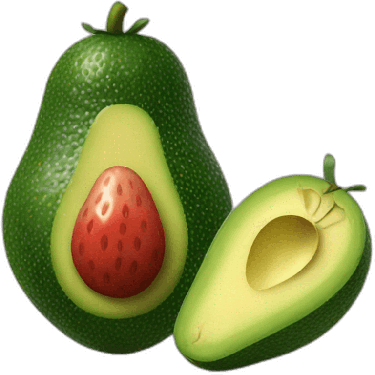 Avacado strawberry  emoji