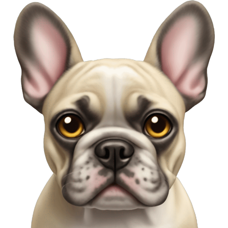 French bulldog in a tootoo emoji