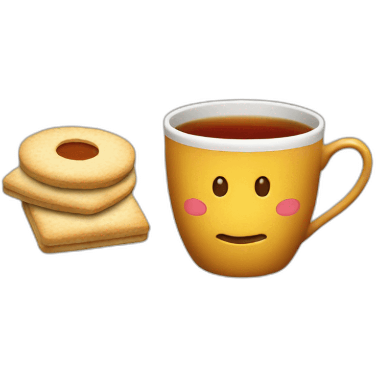 Tea and biscuits emoji