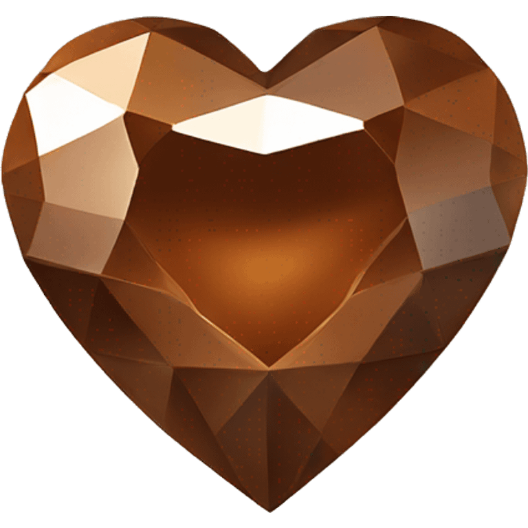 brown heart-shaped diamond emoji