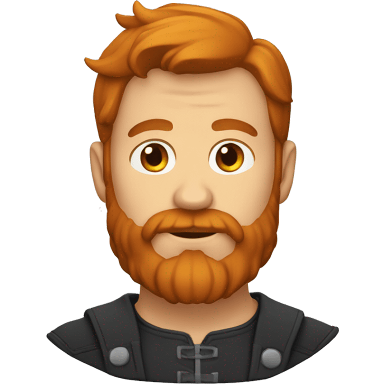 Homme chauve avec une barbe rousse emoji