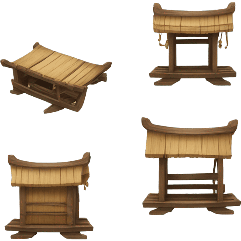  a wooden palanquin emoji