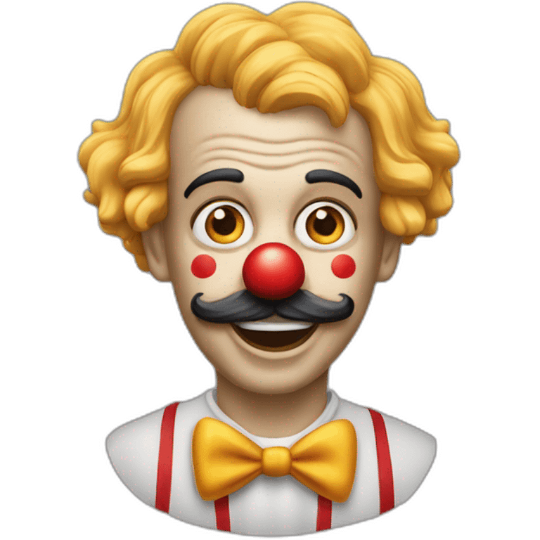 Cane che indossa parrucca da clown emoji