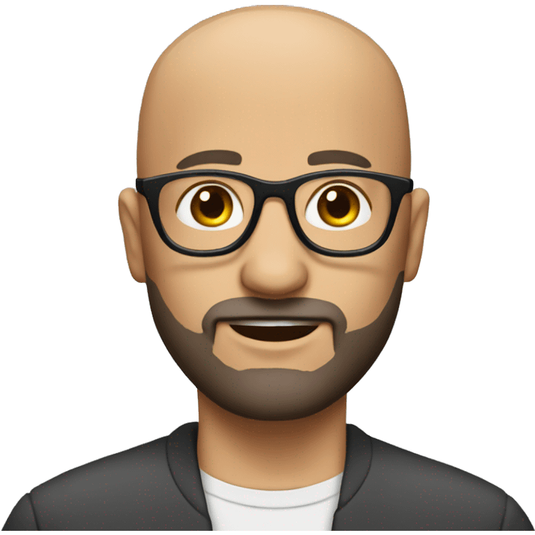 bald guy with beard and shaded glasses emoji