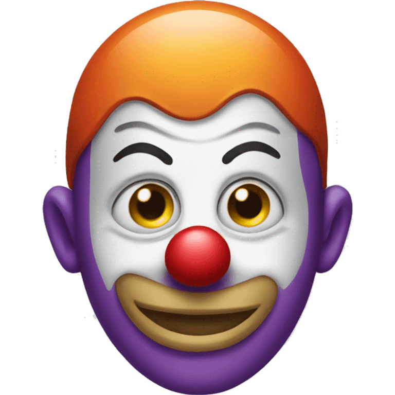 clown face emoji with pleading eyes emoji